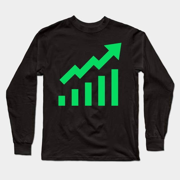 Bullish | Uptrend | Price chart Long Sleeve T-Shirt by rishibeliya